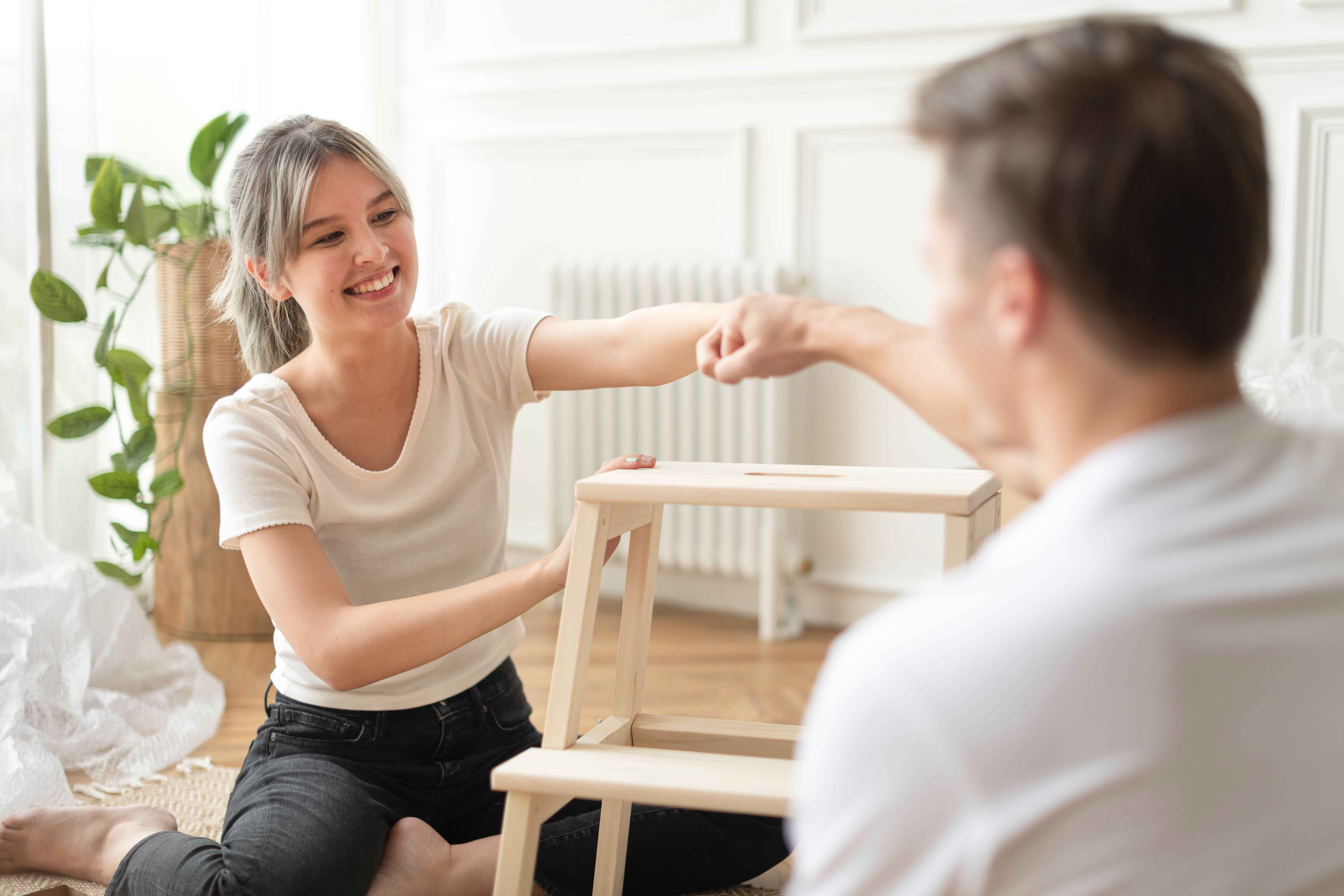 Therapist talking with client