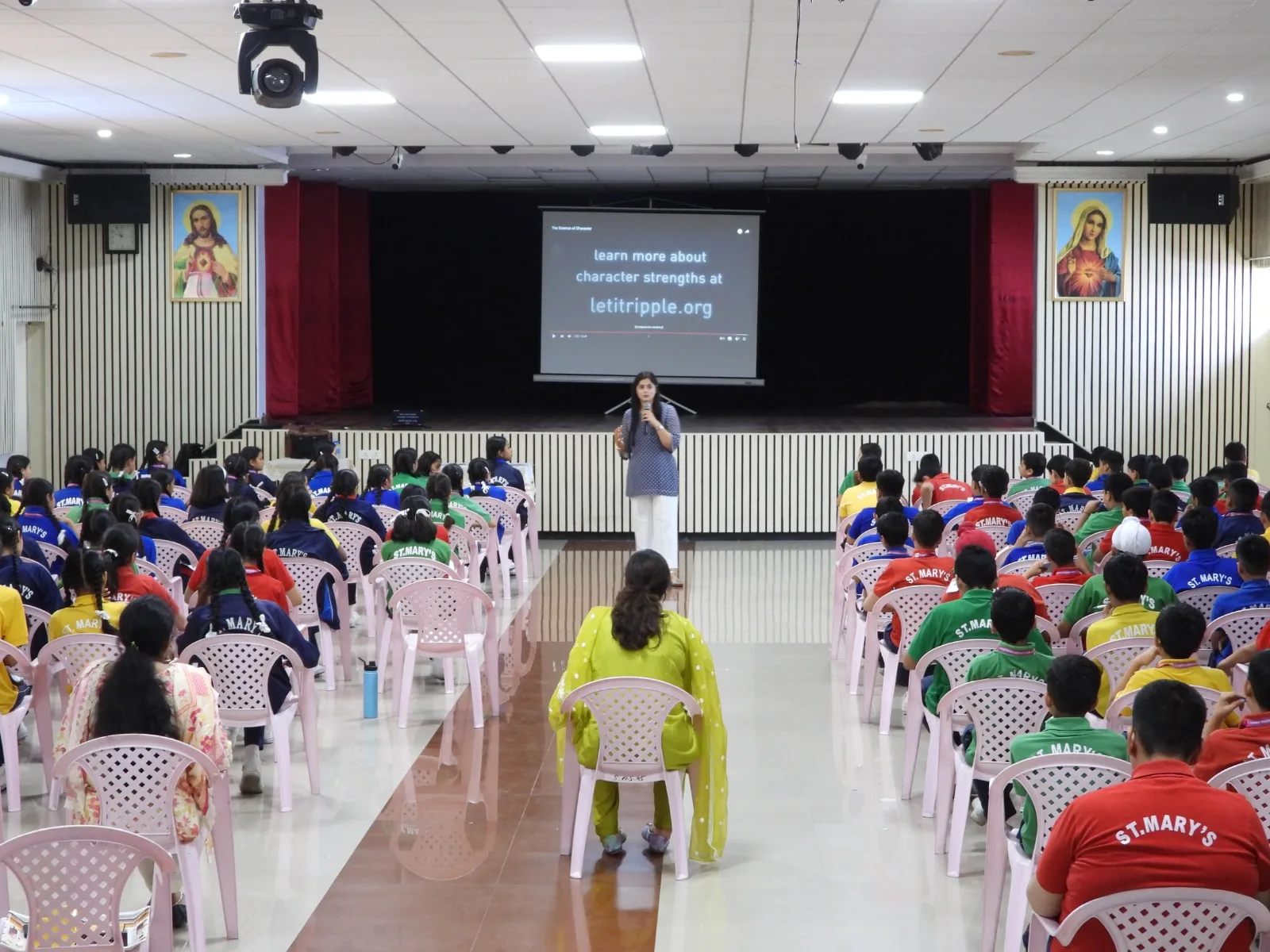 Anika guiding an interactive student Wellbeing workshop