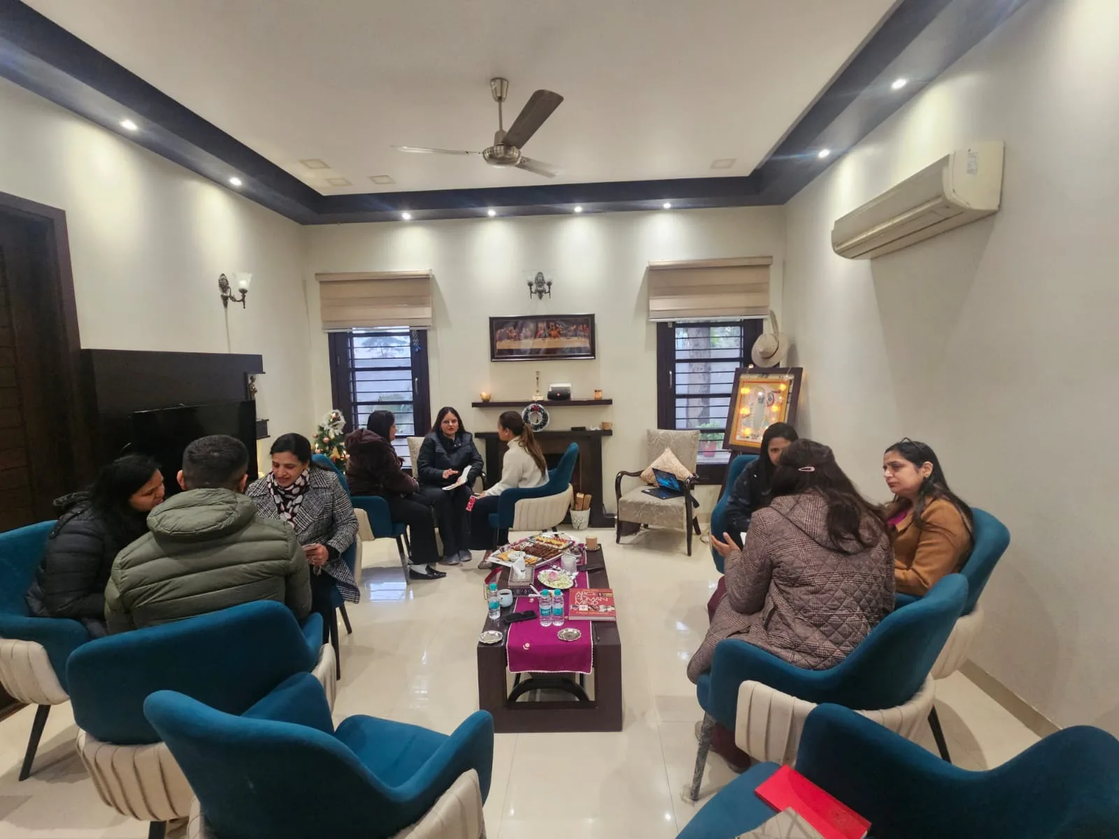 Women in the I Am Enough circle empowering one another